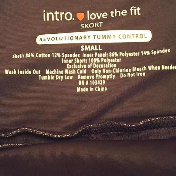 Intro Skort Embroidered Scalloped Stretch Cotton Modest Black White Polka Dot S - Picture 7 of 12